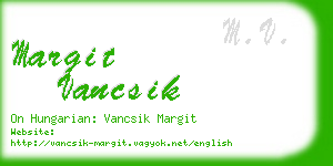 margit vancsik business card